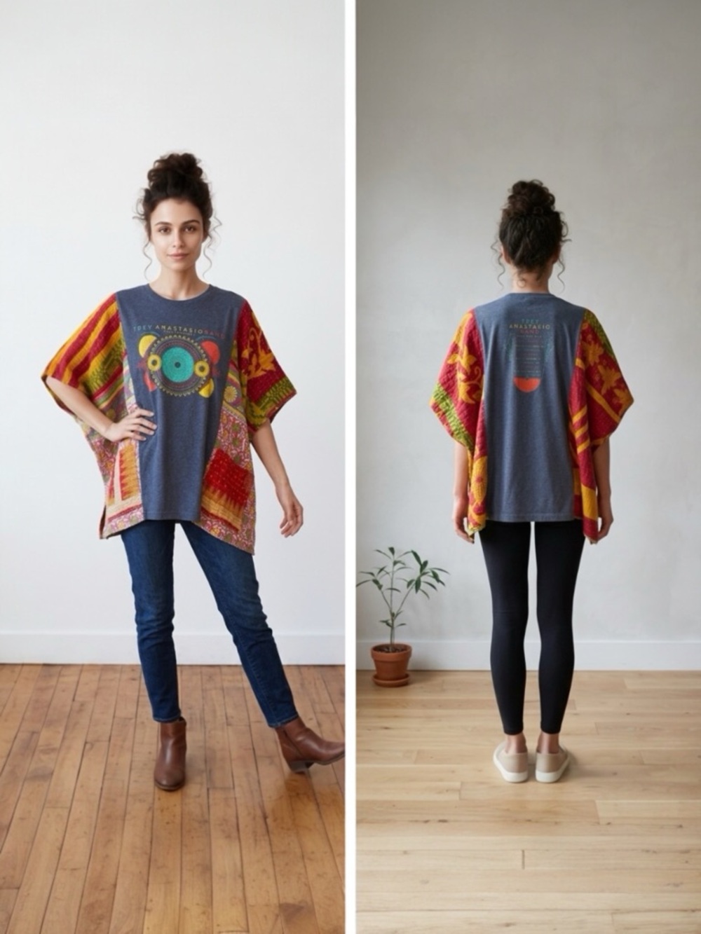 Handcrafted Upcycled Trey Anastasio Band Kantha Tunic NWT One Size